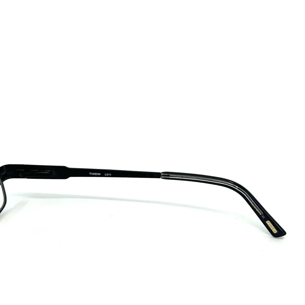 Timex L011 Eyeglasses Men's Black Metal full Rim rectangle Frames 56-18-143 mm